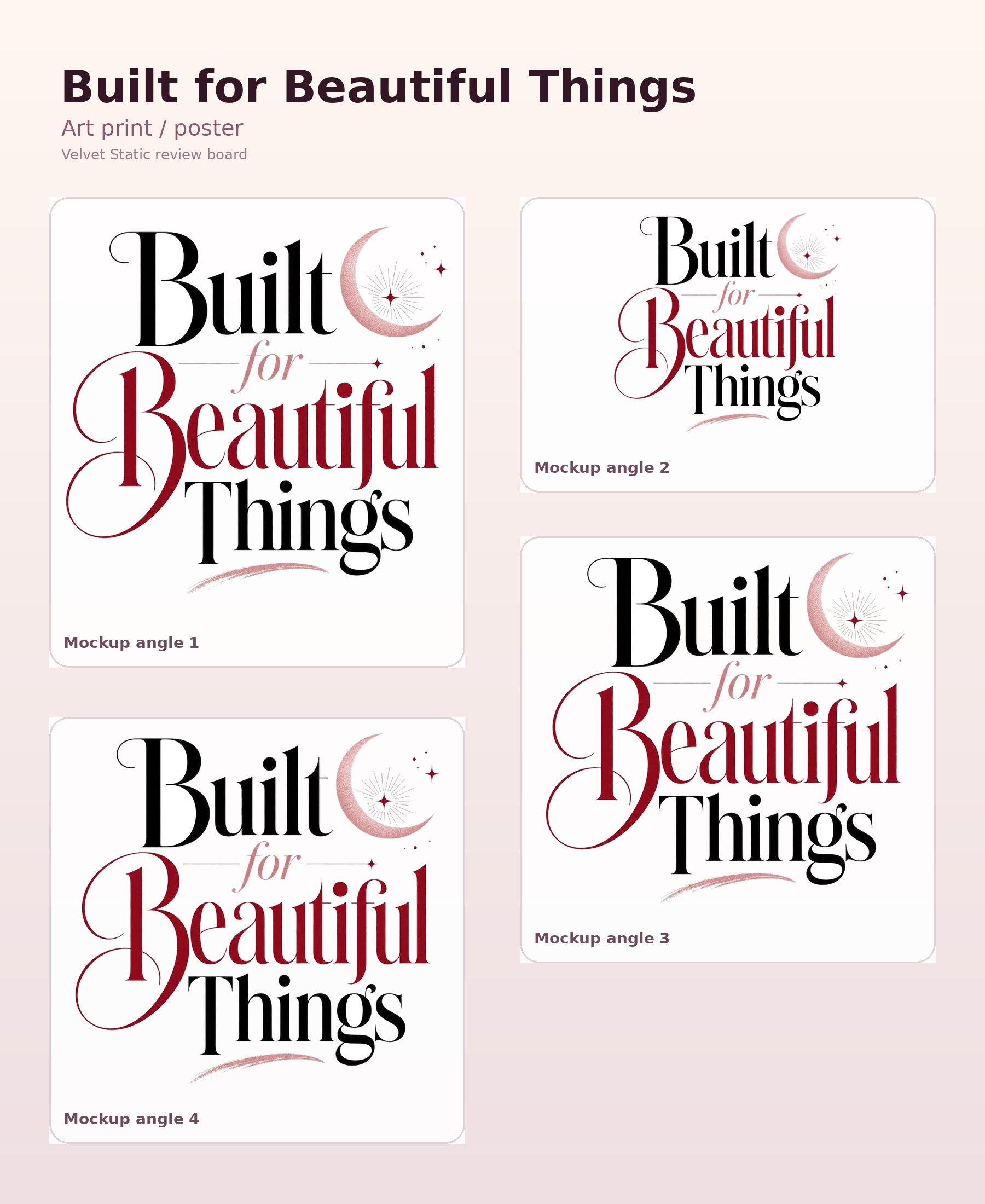 Built for Beautiful Things Poster, Chic Art Print, Celestial Wall Decor, Gift for Her product preview