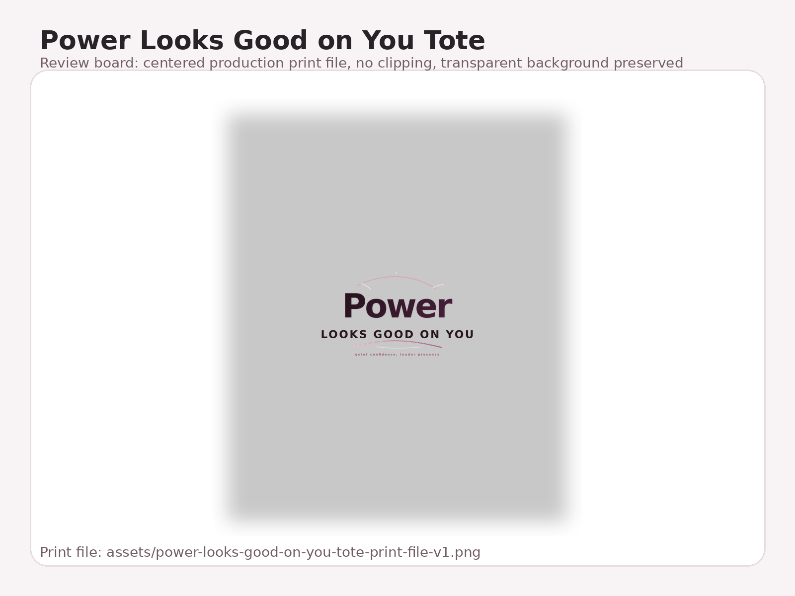 Power Looks Good on You Tote Bag product preview